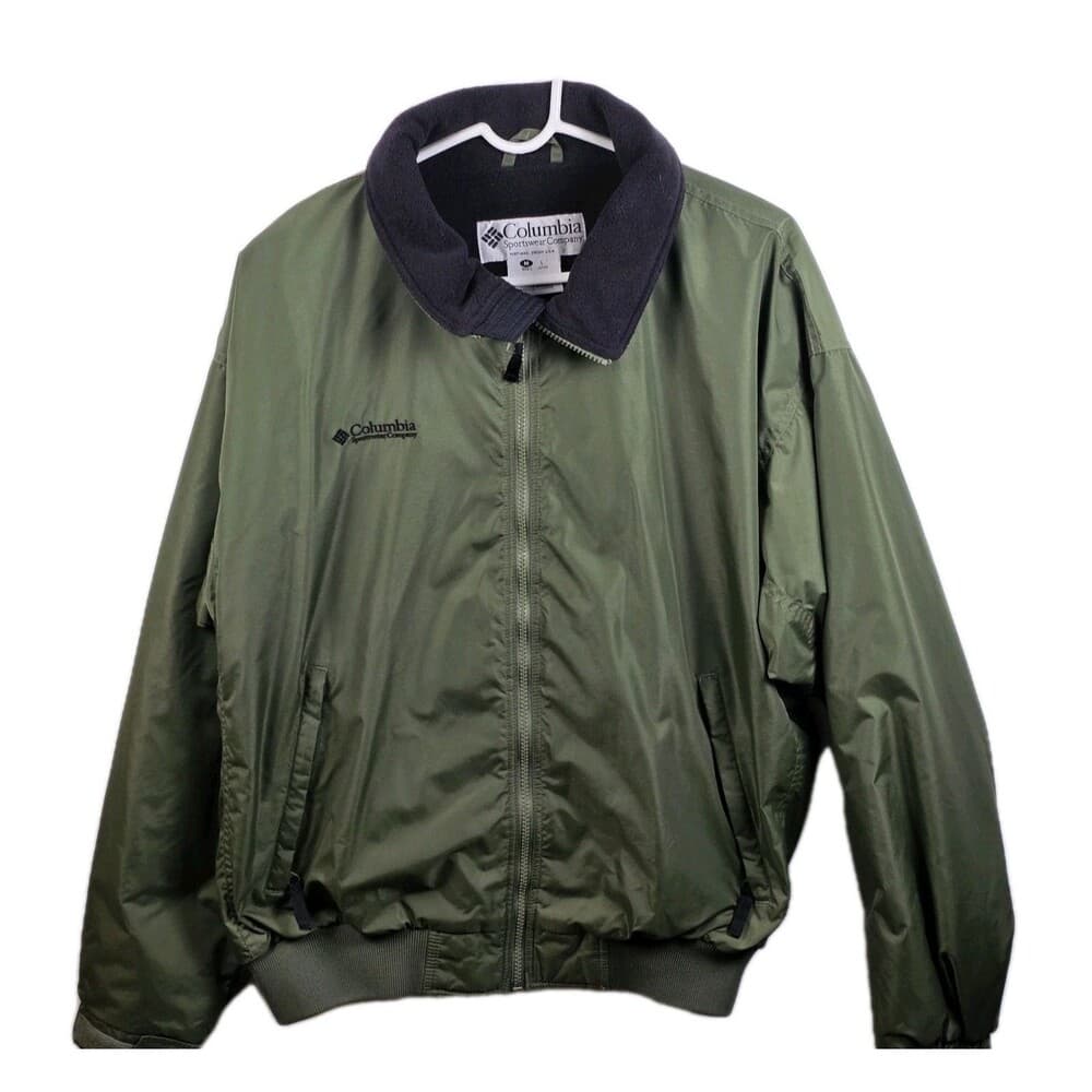 Columbia Jacket Mens Large Green Fleece Lined Soft Shell Jacket - Thumbnail 10
