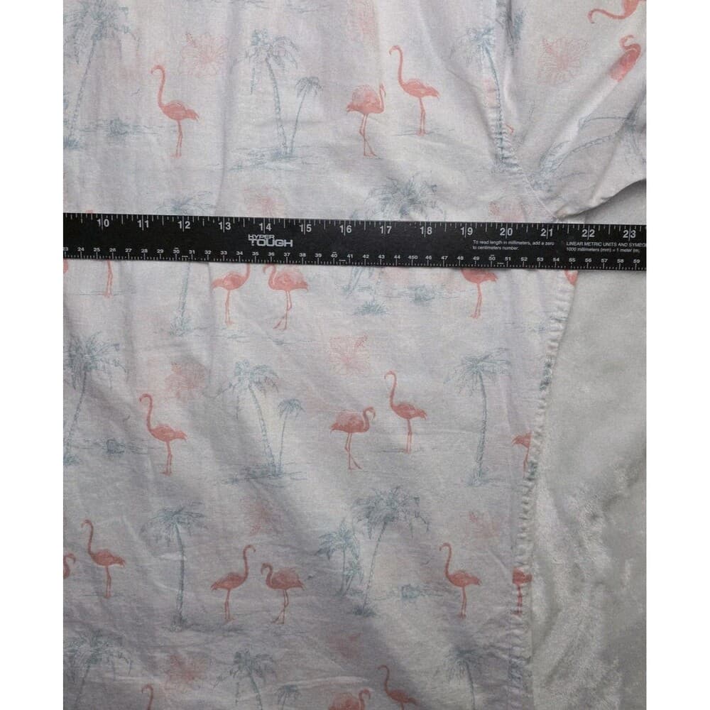 Izod Saltwater Men's Medium Flamingo Print Short Sleeve Shirt - Thumbnail 5