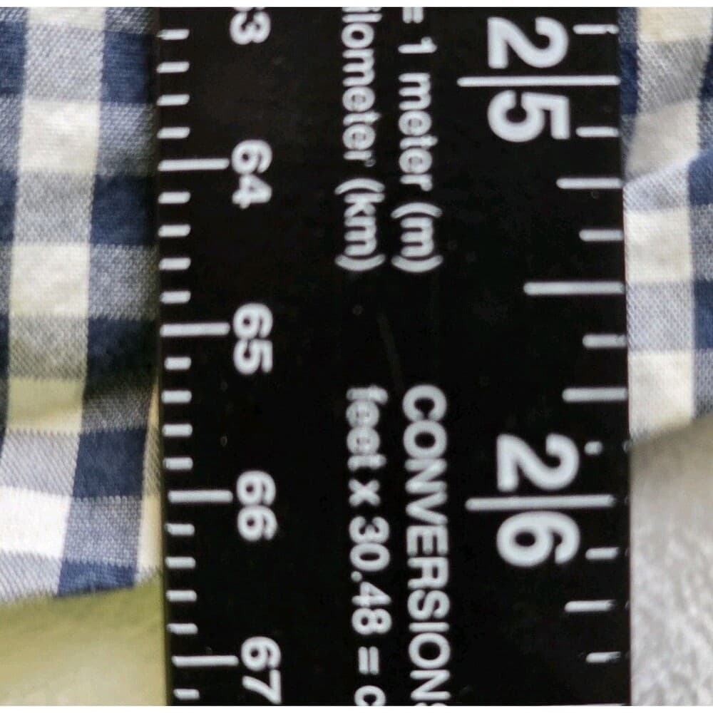 Levi's Men's Medium Black & White Check‎ Long Sleeve Button Down Shirt - Thumbnail 6