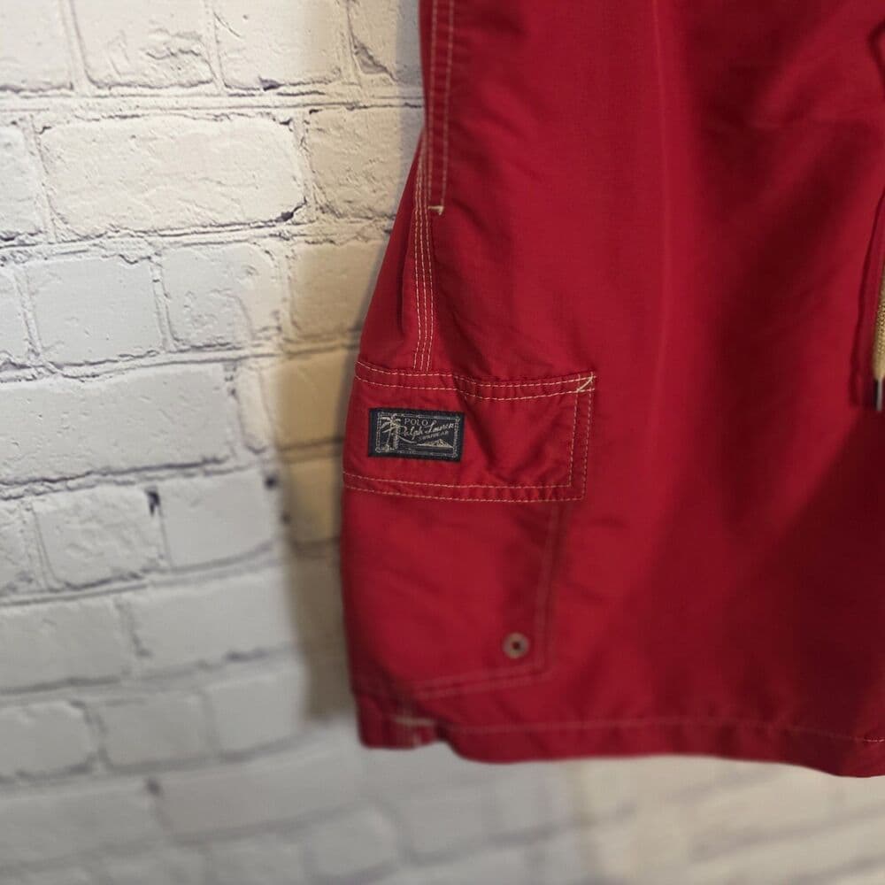 Polo Ralph Lauren Men's XL Mesh Lined Red Board Swimming Trunks - Thumbnail 3