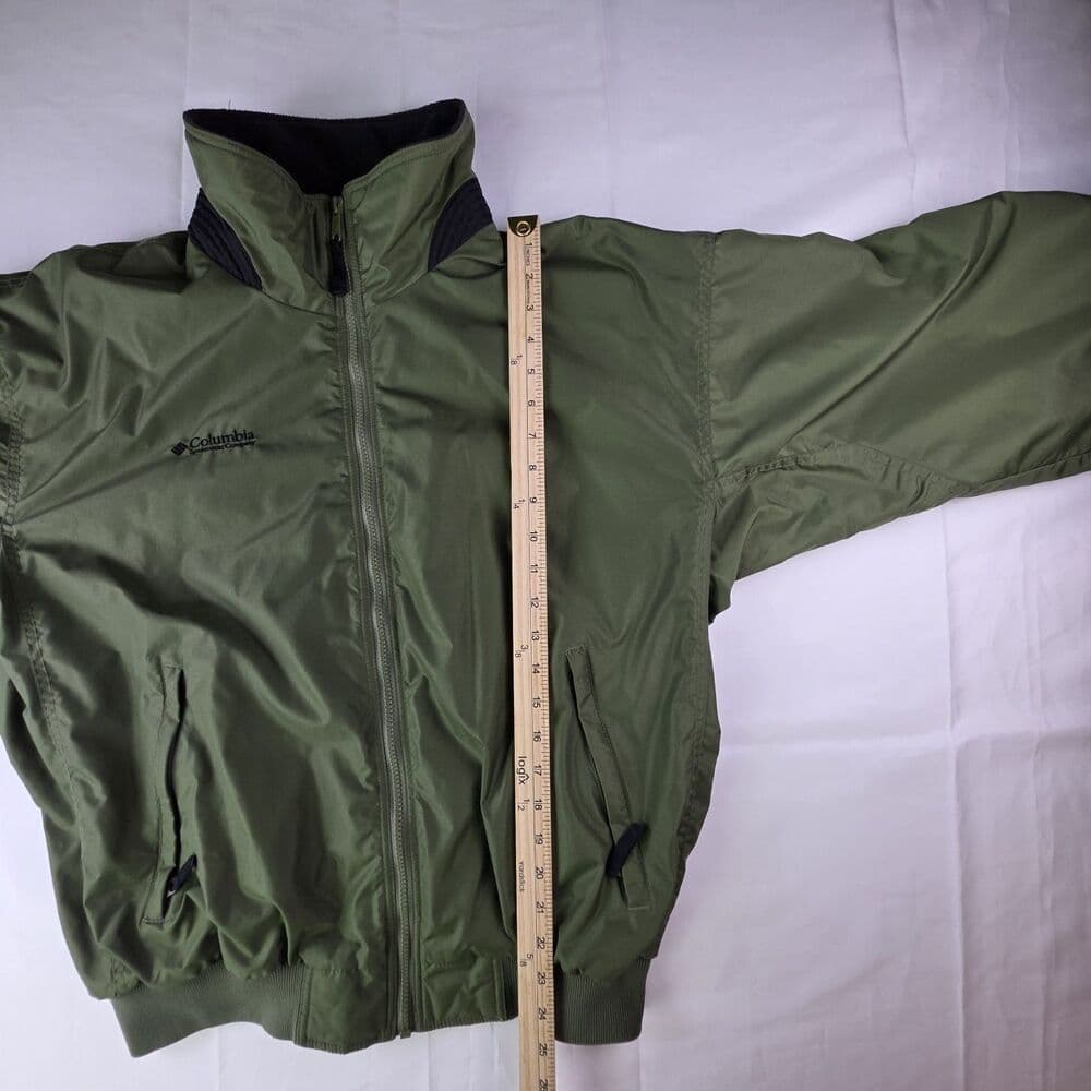Columbia Jacket Mens Large Green Fleece Lined Soft Shell Jacket - Thumbnail 8
