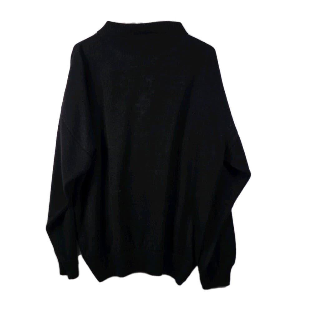 Vintage Bergati Men's‎ Large Cable Knit Black Sweater RN# 87932 - Thumbnail 5
