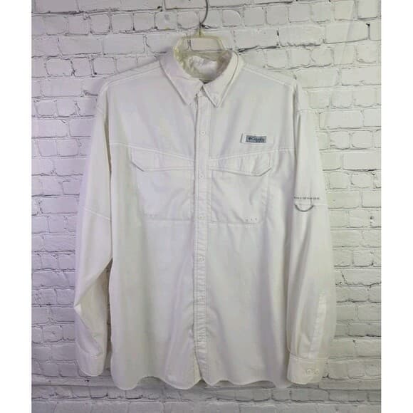 Columbia Men's XL White PFG Omni Shield Long Sleeve Fishing Shirt - Thumbnail 12