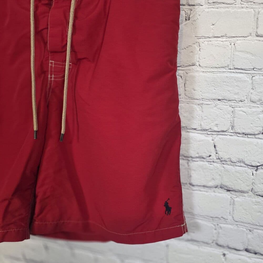 Polo Ralph Lauren Men's XL Mesh Lined Red Board Swimming Trunks