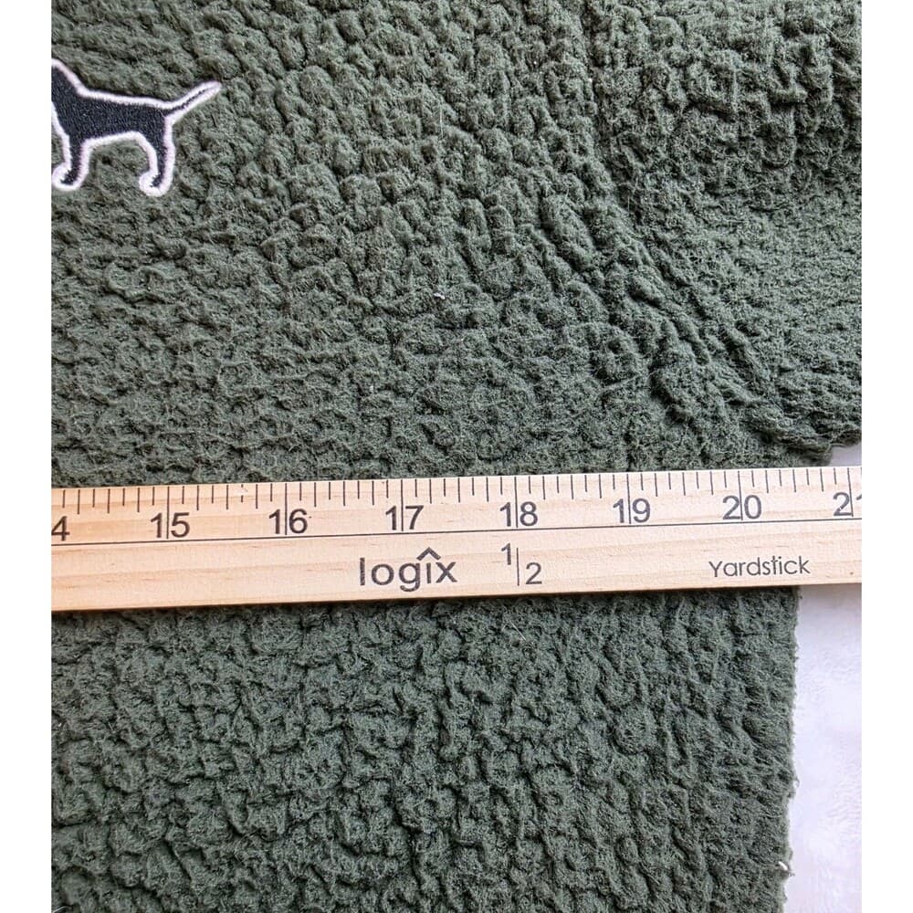 Victoria’s Secret Pink Women's Small Olive Sherpa 1/4 Zip Pullover‎ - Thumbnail 5