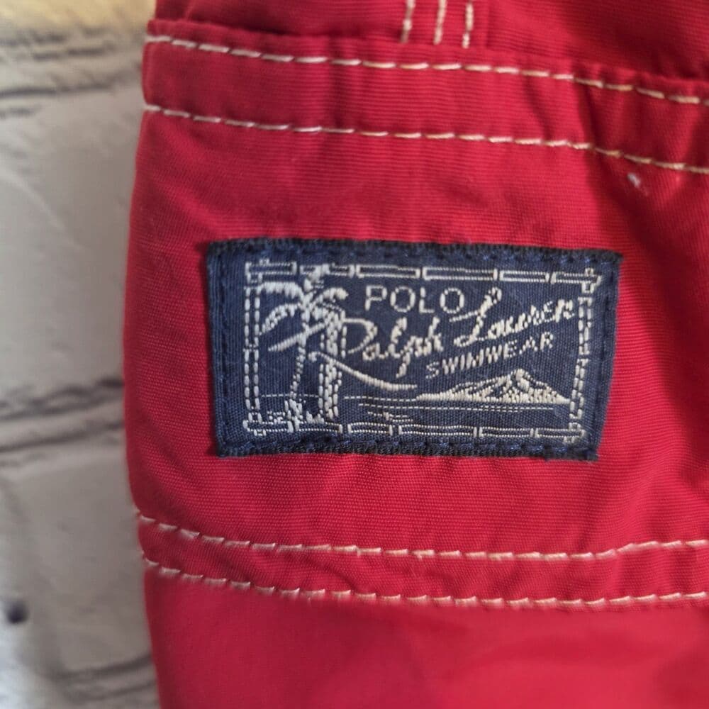 Polo Ralph Lauren Men's XL Mesh Lined Red Board Swimming Trunks - Thumbnail 4