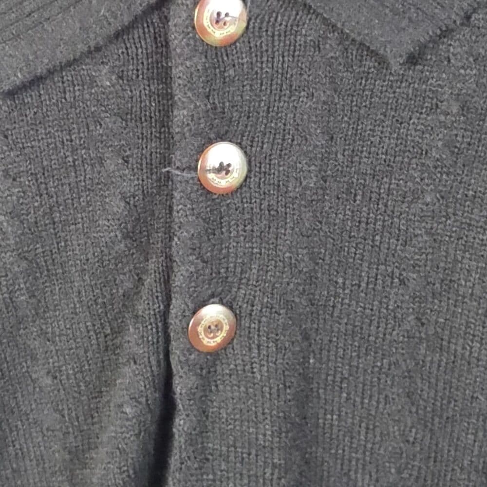 Vintage Bergati Men's‎ Large Cable Knit Black Sweater RN# 87932