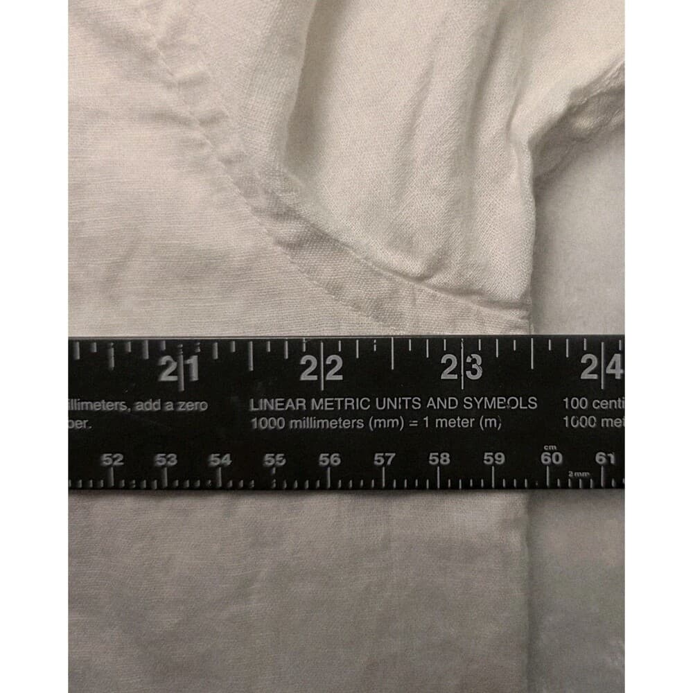 Chaps Coastland Wash Men's Large White Linen Short Sleeve Shirt - Thumbnail 4
