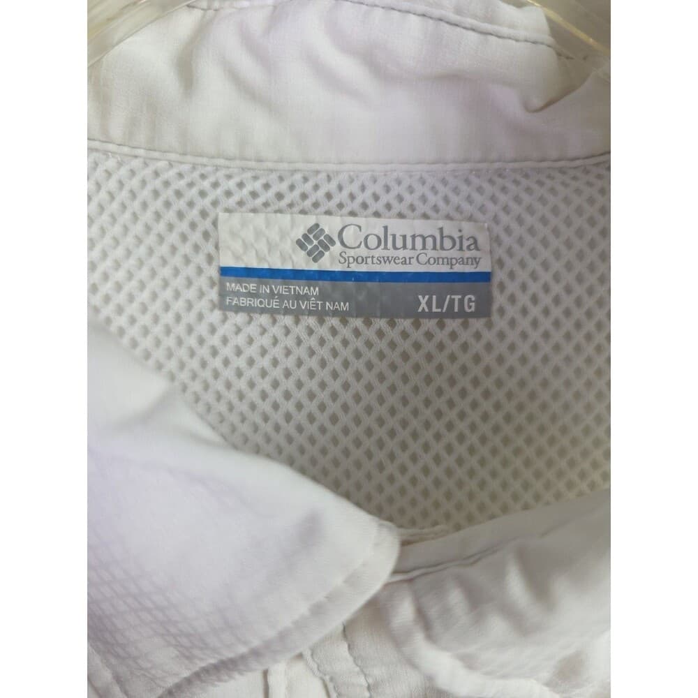 Columbia Men's XL White PFG Omni Shield Long Sleeve Fishing Shirt - Thumbnail 3