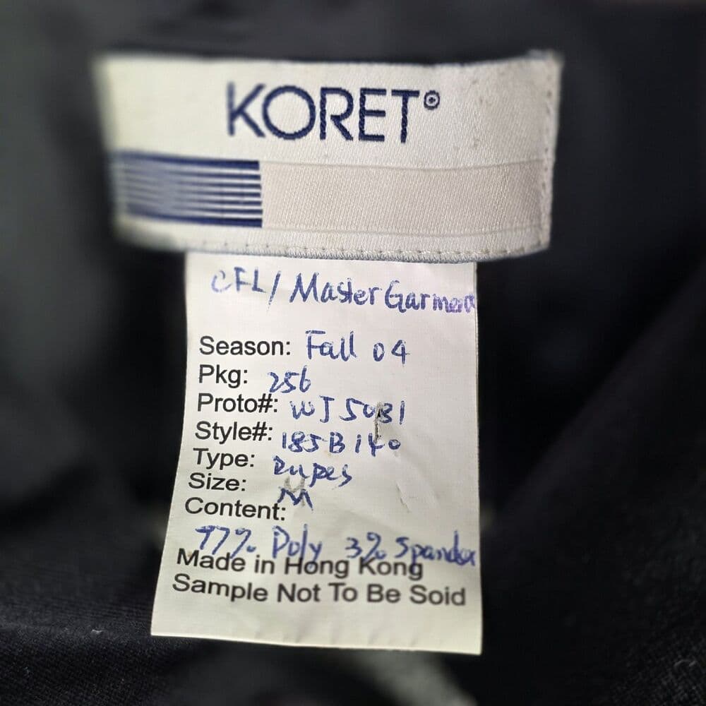 Koret Petites Women's Medium Black Red Patchwork Squares Jacket *Sample Model* - Thumbnail 3