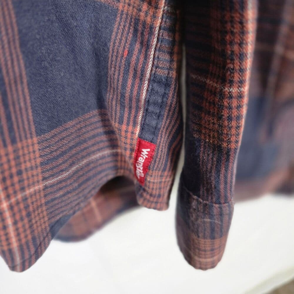 Wrangler‎ Men's XXL Plaid Long Sleeve Button Up Shirt * Flawed* - Thumbnail 3