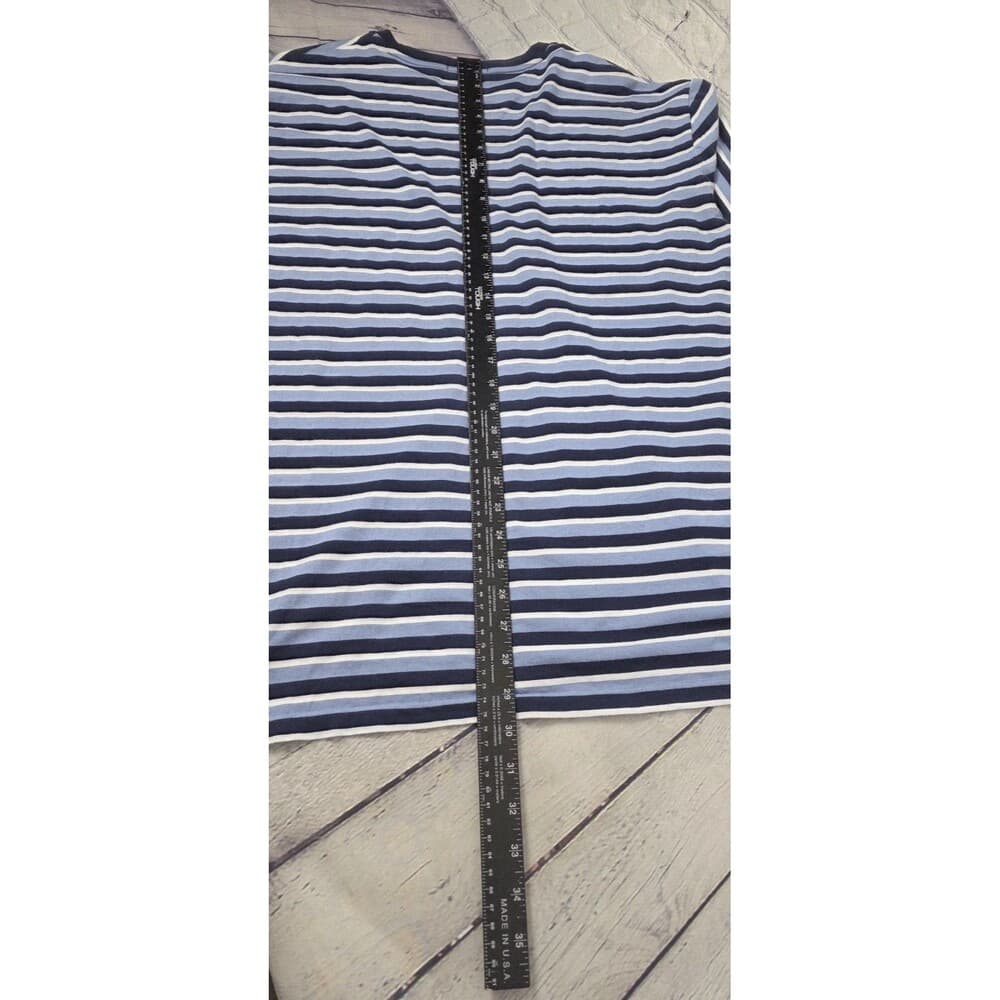 Polo Ralph Lauren Men's XL Classic Fit Blue Striped S/S T-Shirt - Thumbnail 7