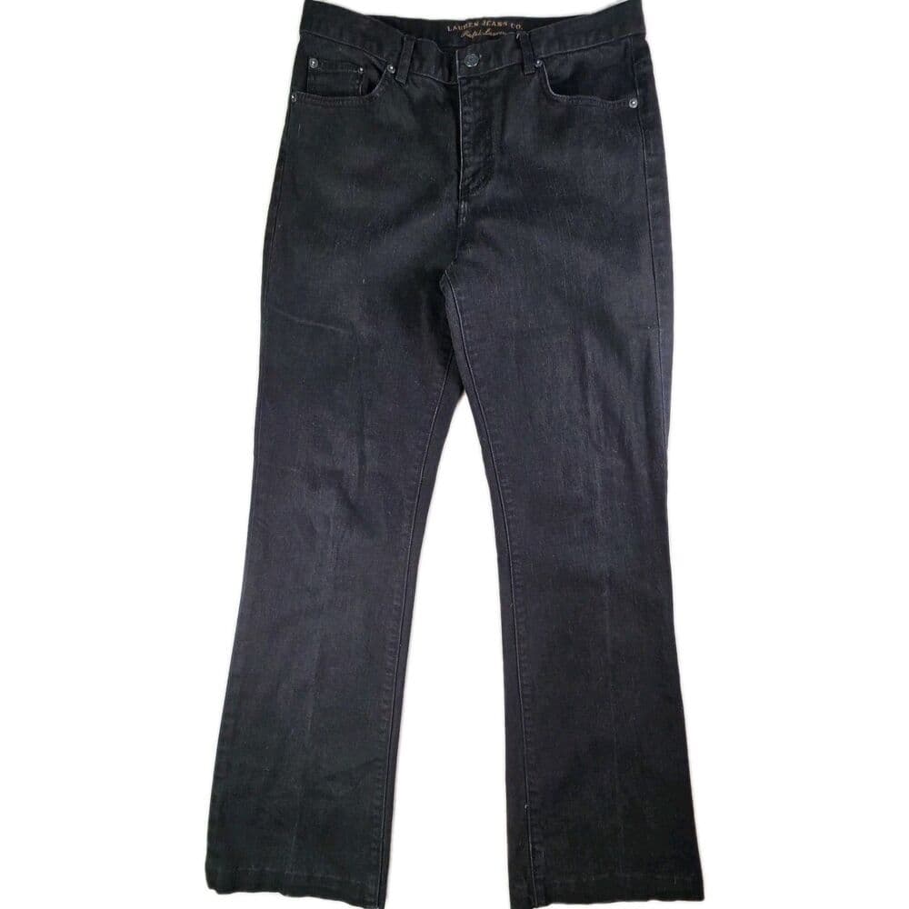 Lauren Jeans‎ Company Women's Sz 8 Black Classic Bootcut Stretch Jeans - Thumbnail 12