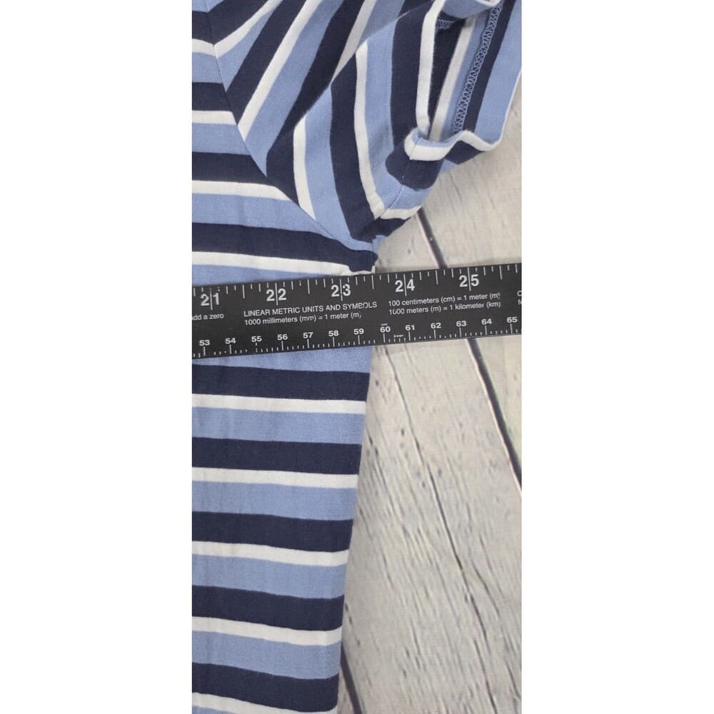 Polo Ralph Lauren Men's XL Classic Fit Blue Striped S/S T-Shirt - Thumbnail 5