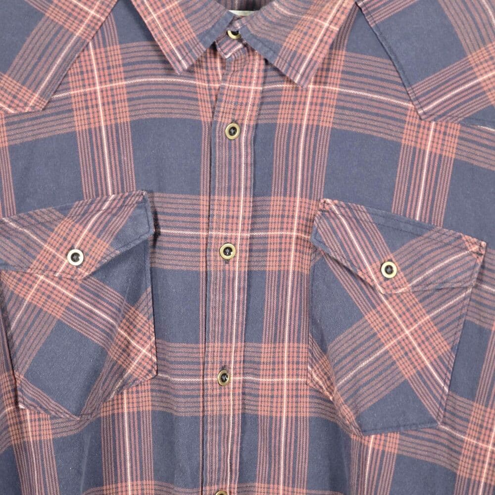 Wrangler‎ Men's XXL Plaid Long Sleeve Button Up Shirt * Flawed*