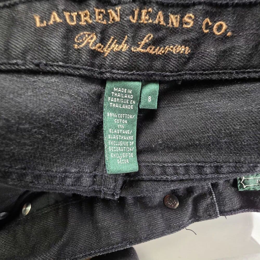 Lauren Jeans‎ Company Women's Sz 8 Black Classic Bootcut Stretch Jeans - Thumbnail 2