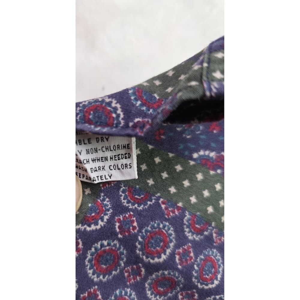 Van Heusen 417 Men's Large Multicolored Pattern Long Sleeve‎ Button Up Shirt - Thumbnail 4