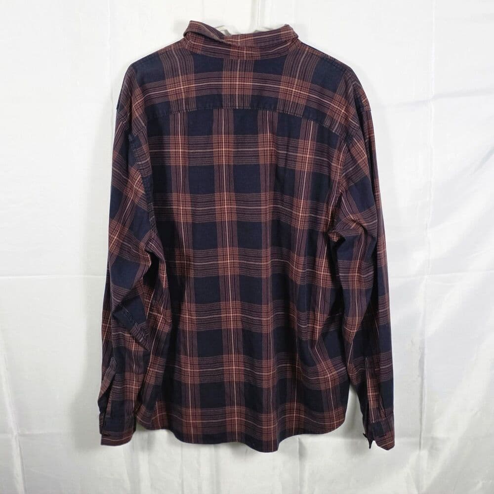 Wrangler‎ Men's XXL Plaid Long Sleeve Button Up Shirt * Flawed* - Thumbnail 7
