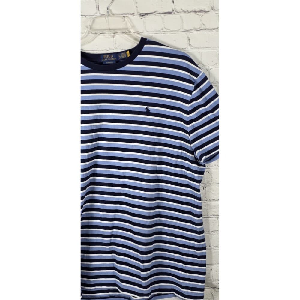 Polo Ralph Lauren Men's XL Classic Fit Blue Striped S/S T-Shirt