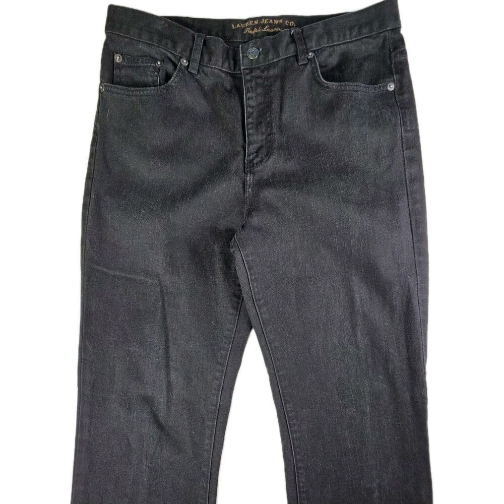 Lauren Jeans‎ Company Women's Sz 8 Black Classic Bootcut Stretch Jeans