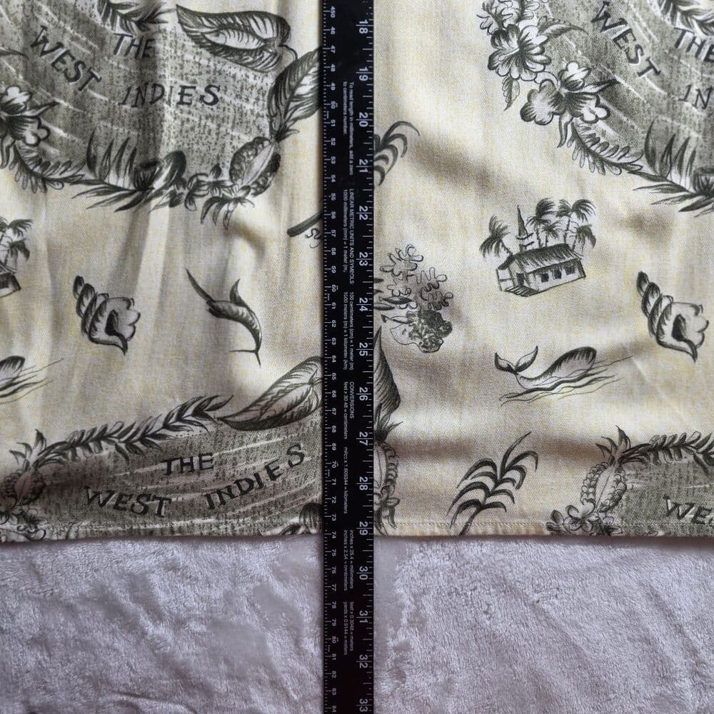 Caribbean Shirt Mens Medium Short Sleeve Casual Hawaiian Tropical Linen - Thumbnail 9
