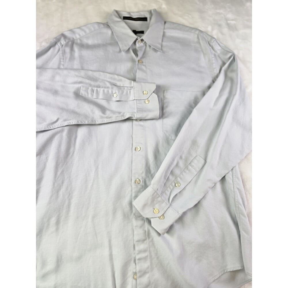 Donna Karan Signature Men's Long Sleeve‎ Cream Dress Shirt Size 16.5 34/35 - Thumbnail 7