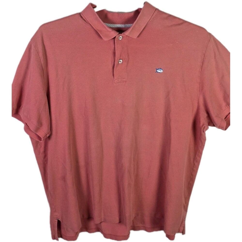 Southern Tide Men's XL Coral Short‎ Sleeve Polo Shirt - Thumbnail 9