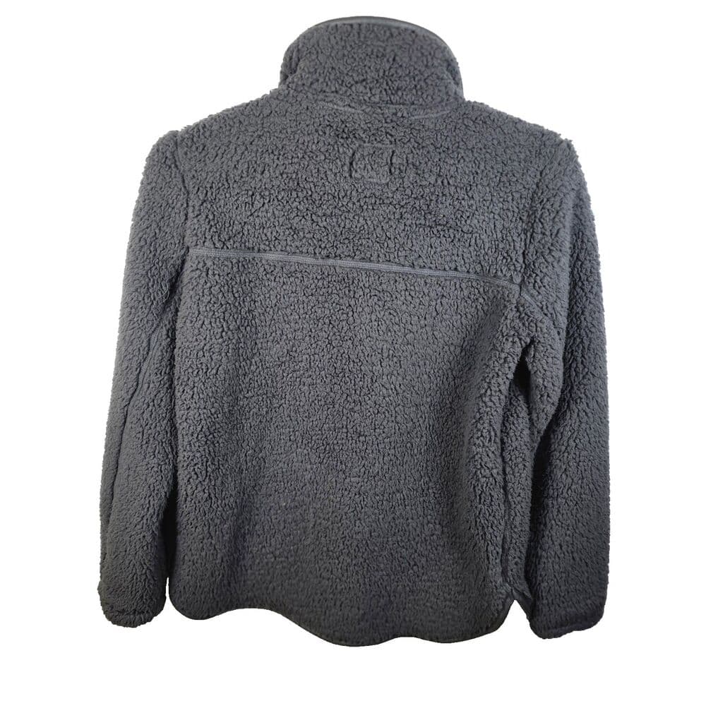 Abercrombie Sherpa Jacket Womens Large Soft Gray Quarter Zip Pullover RN 75654 - Thumbnail 5