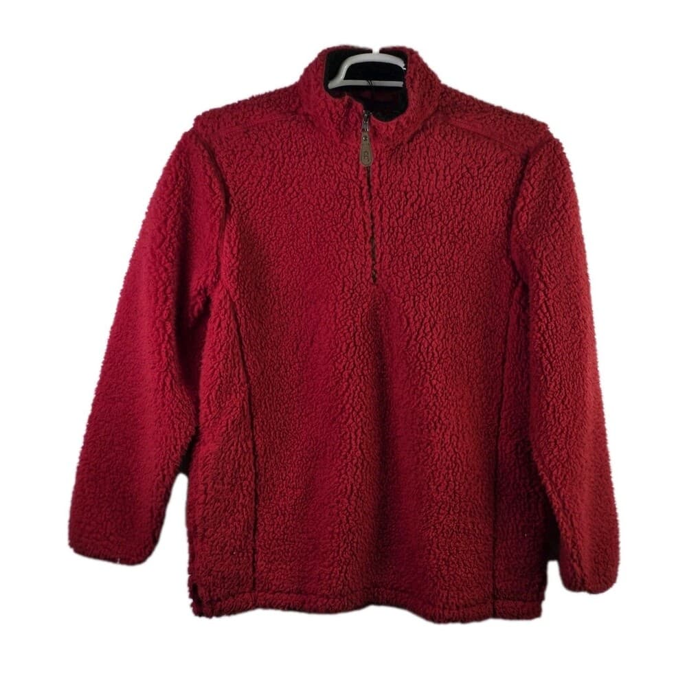 Girlie Girl Originals CC Women's Medium Red Sherpa 1/4 Zip Pullover - Thumbnail 11
