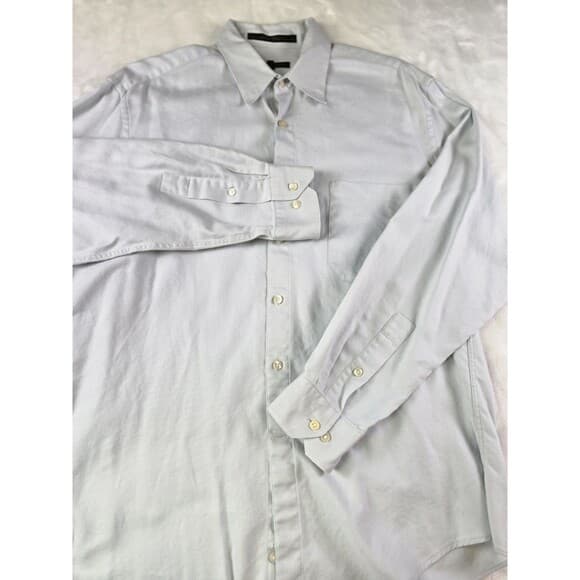 Donna Karan Signature Men's Long Sleeve‎ Cream Dress Shirt Size 16.5 34/35 - Thumbnail 8