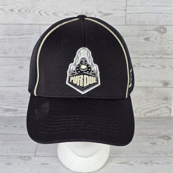 Captivating Headwear Purdue Boilermakers Adult Black‎ Stretch Cap - Thumbnail 8