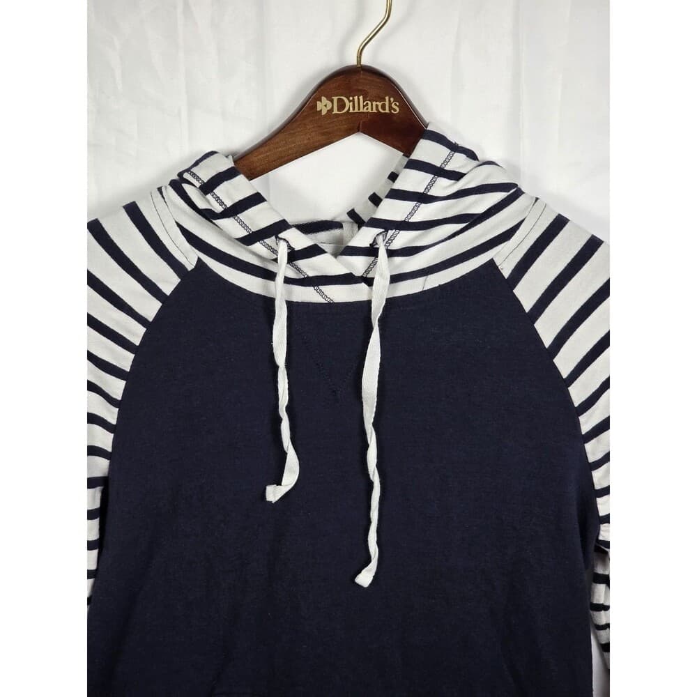 Orvis‎ Hoodie Women's Small Blue Striped Lightweight Pullover