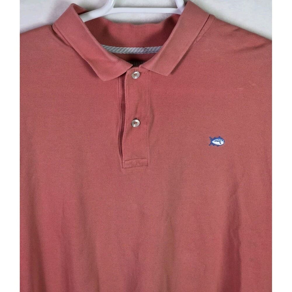 Southern Tide Men's XL Coral Short‎ Sleeve Polo Shirt