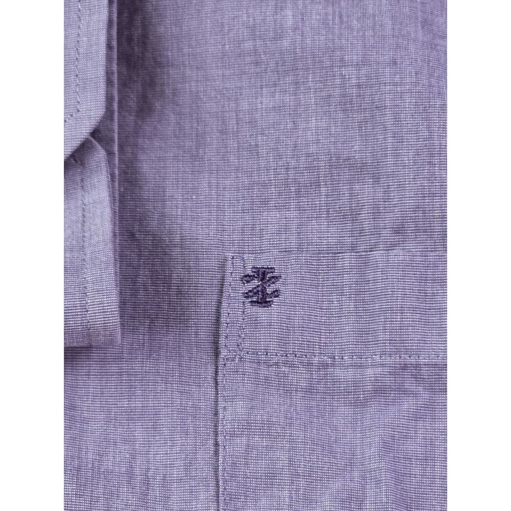 Izod Men's XL Purple White Long Sleeve Button Down Shirt