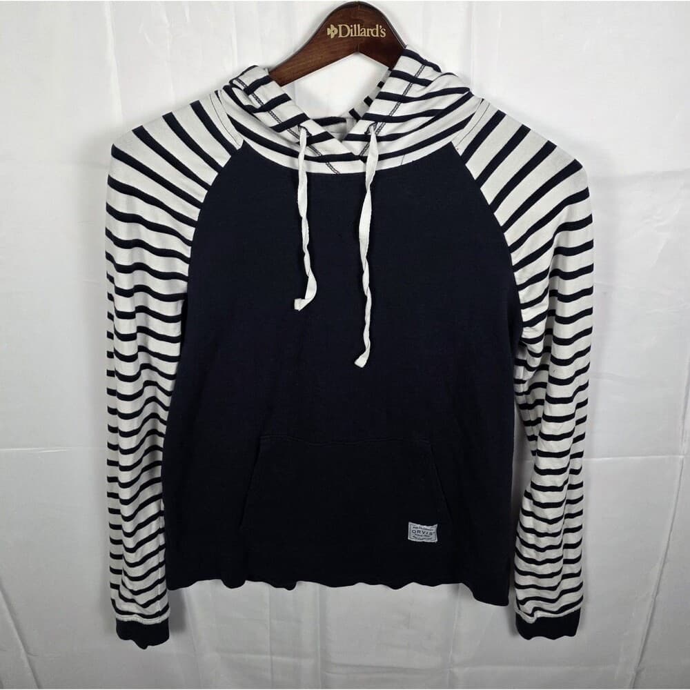 Orvis‎ Hoodie Women's Small Blue Striped Lightweight Pullover - Thumbnail 6