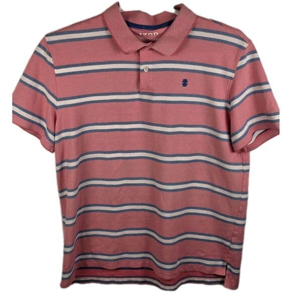 IZOD Mens XL Pink‎ Advantage Performance Short Sleeve Shirt - Thumbnail 9