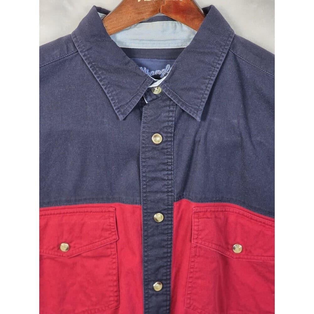 Vintage‎ Wrangler Men's Large Pearl Snap Long Sleeve Shirt