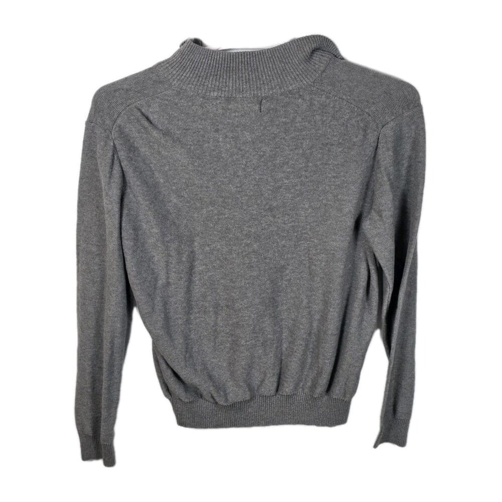 Saville Row London Men's Medium Grey 1/4‎ Zip Pullover - Thumbnail 2