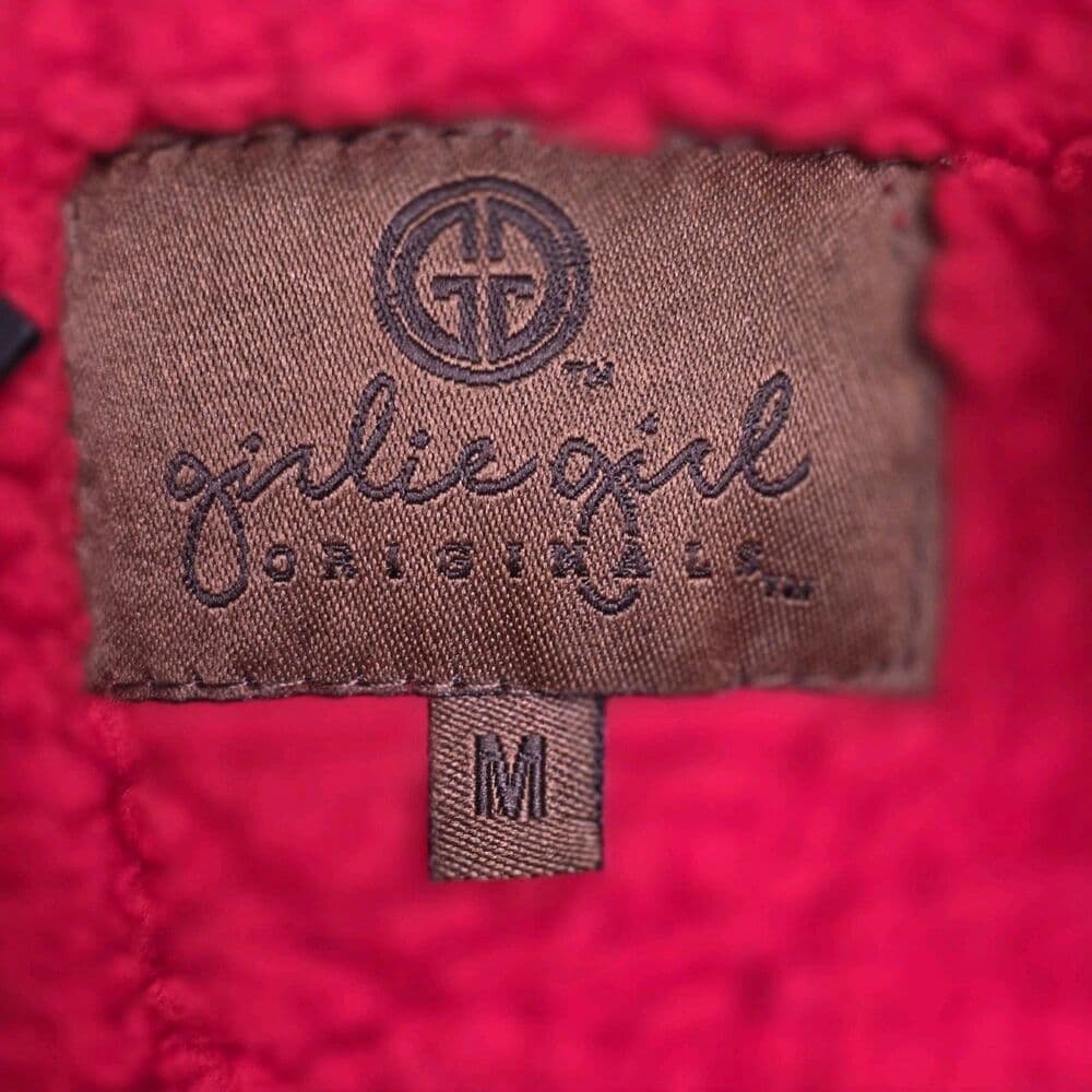 Girlie Girl Originals CC Women's Medium Red Sherpa 1/4 Zip Pullover - Thumbnail 2