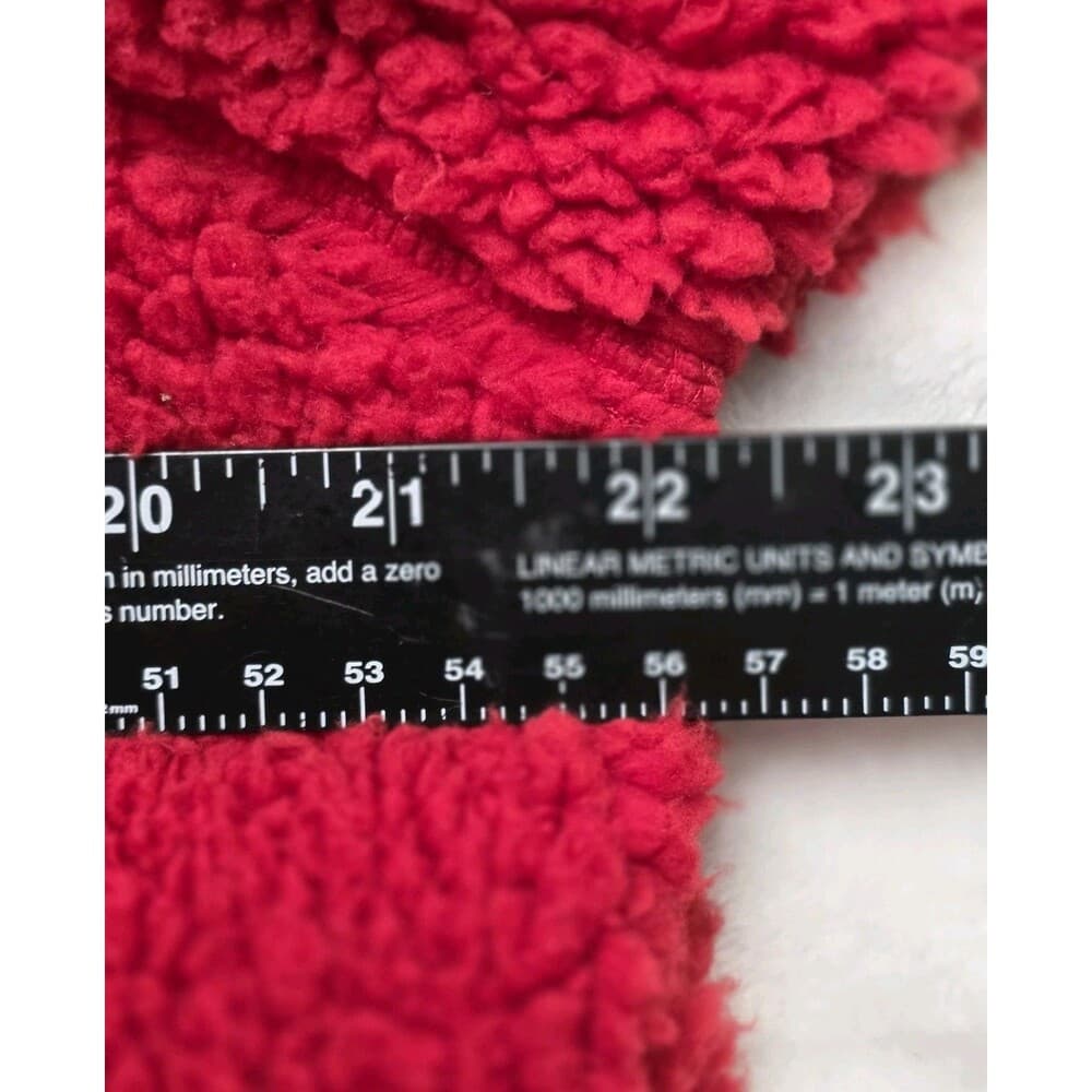 Girlie Girl Originals CC Women's Medium Red Sherpa 1/4 Zip Pullover - Thumbnail 4