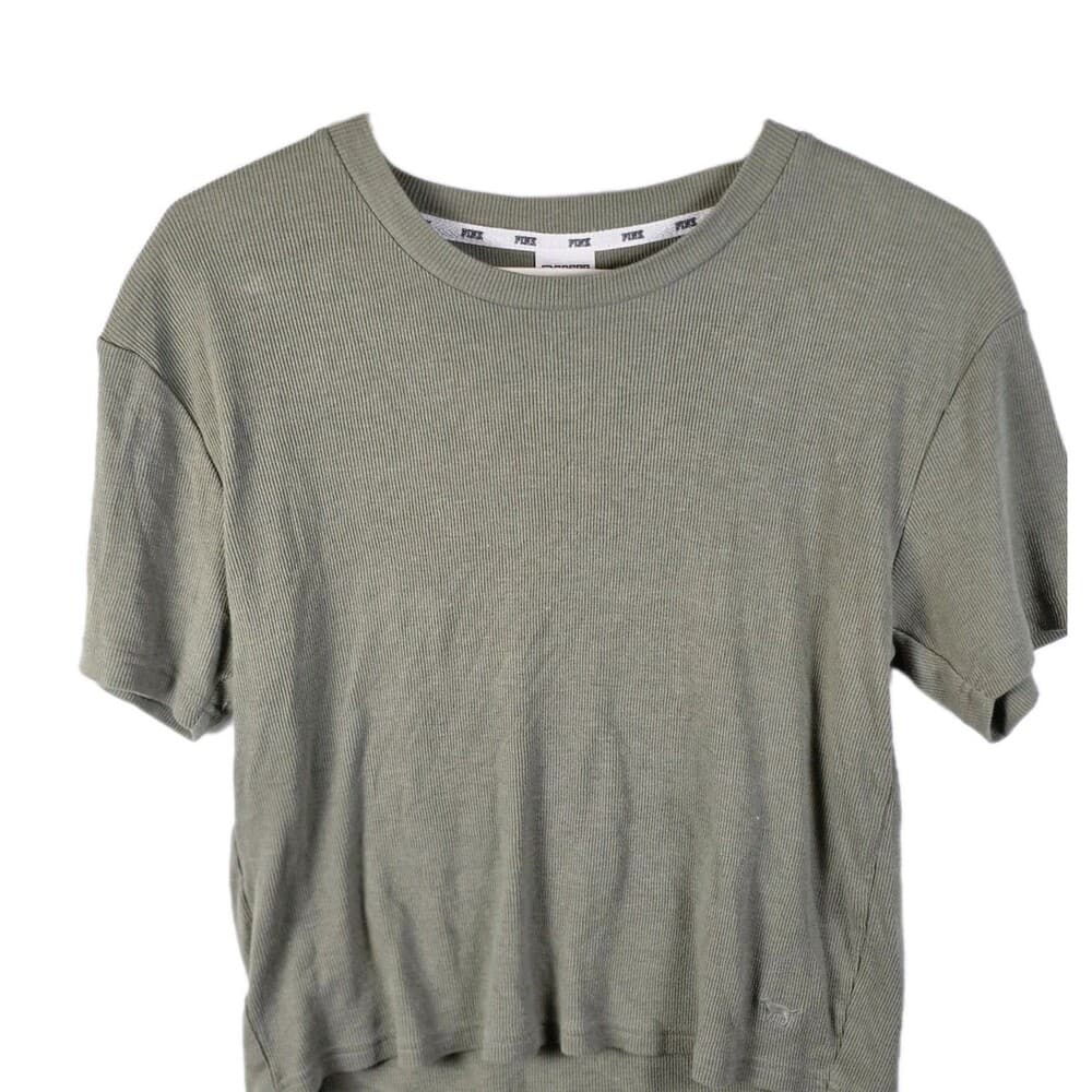 Pink Victoria’s Secret‎ Women's Medium Green Short T-Shirt