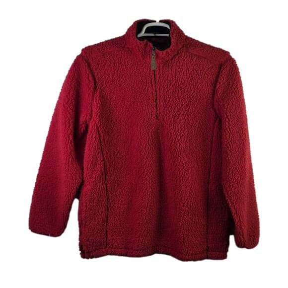 Girlie Girl Originals CC Women's Medium Red Sherpa 1/4 Zip Pullover - Thumbnail 12