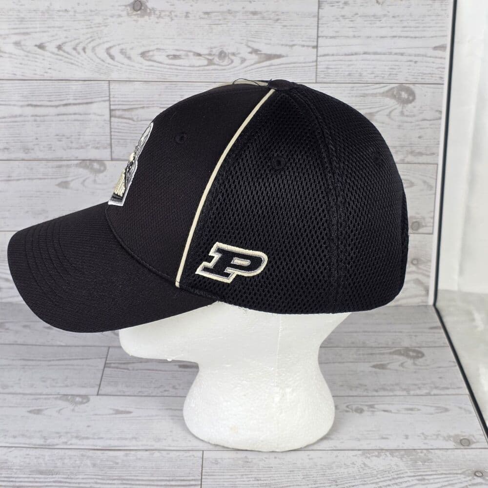 Captivating Headwear Purdue Boilermakers Adult Black‎ Stretch Cap - Thumbnail 2