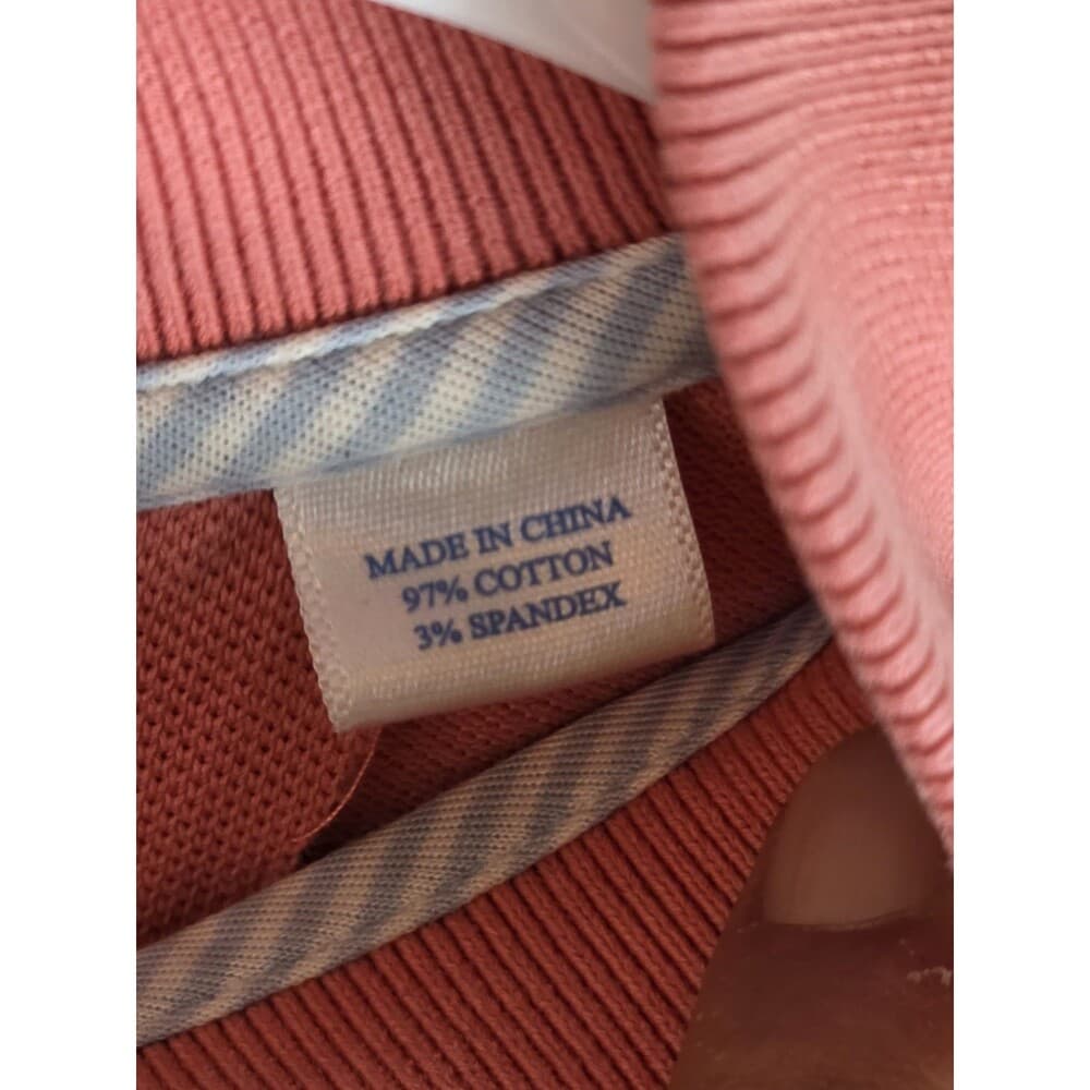 Southern Tide Men's XL Coral Short‎ Sleeve Polo Shirt - Thumbnail 3