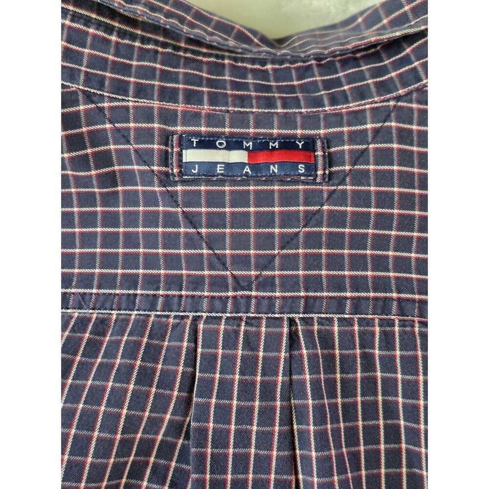 Vintage Tommy Hilfiger Men's XL Button Down Checkered‎ Shirt - Thumbnail 7