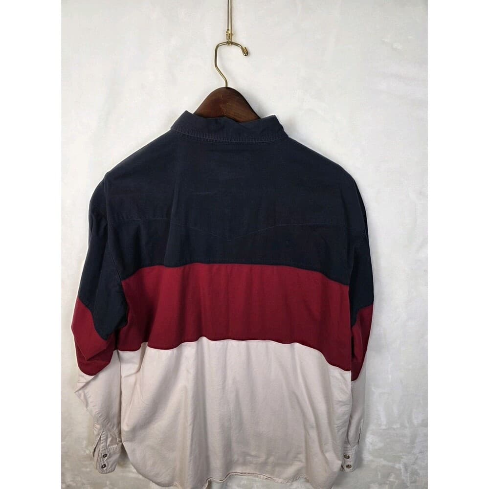 Vintage‎ Wrangler Men's Large Pearl Snap Long Sleeve Shirt - Thumbnail 4