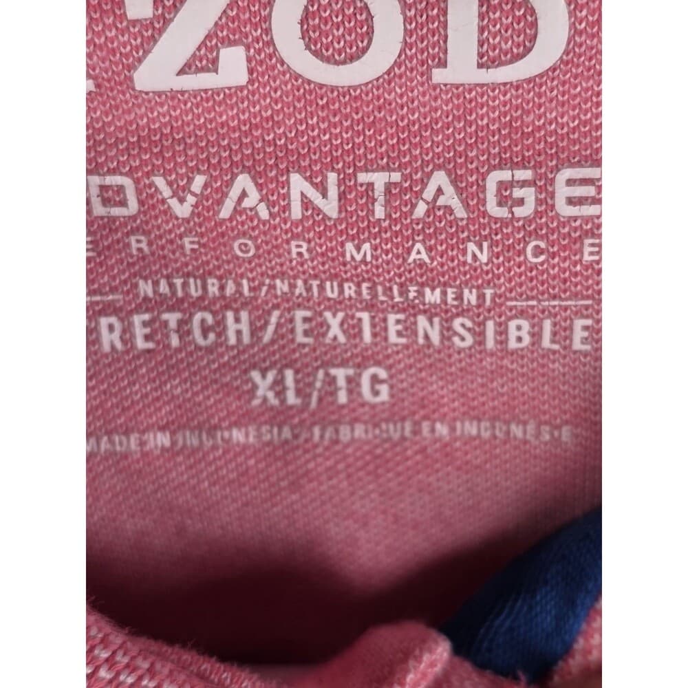 IZOD Mens XL Pink‎ Advantage Performance Short Sleeve Shirt - Thumbnail 2