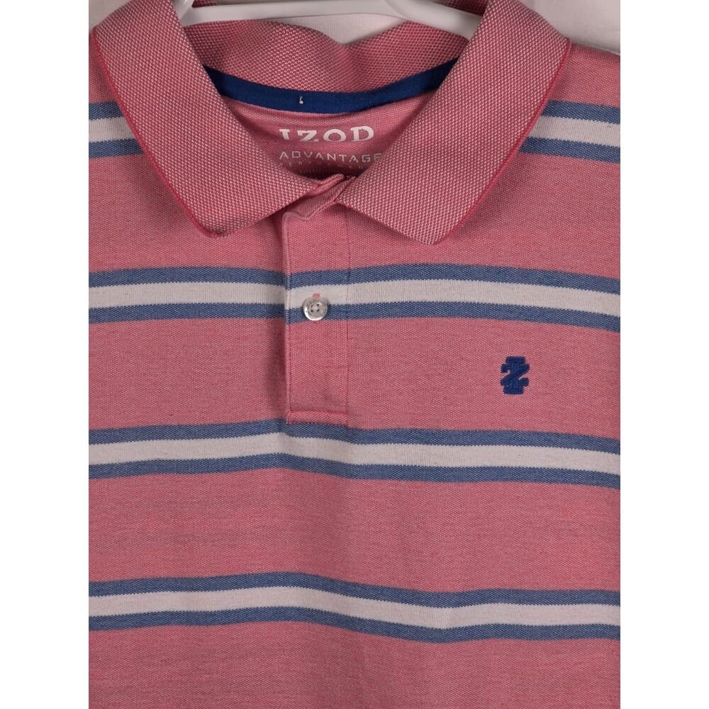 IZOD Mens XL Pink‎ Advantage Performance Short Sleeve Shirt