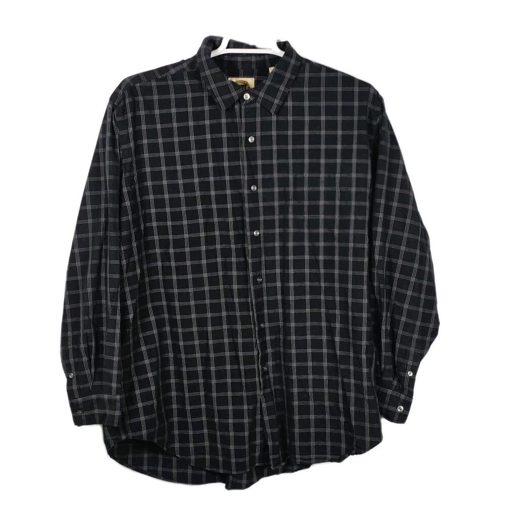 Pusser's West Indies Men's XL Windowpane Silk And Cotton Long‎ Sleeve Shirt - Thumbnail 8