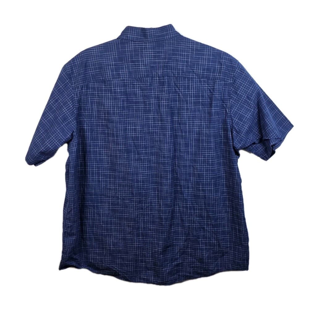 Claiborne Men’s 2XLT Blue Plaid Window‎ pain Long Sleeve Button Up Shirt - Thumbnail 5